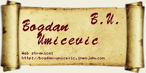 Bogdan Umićević vizit kartica